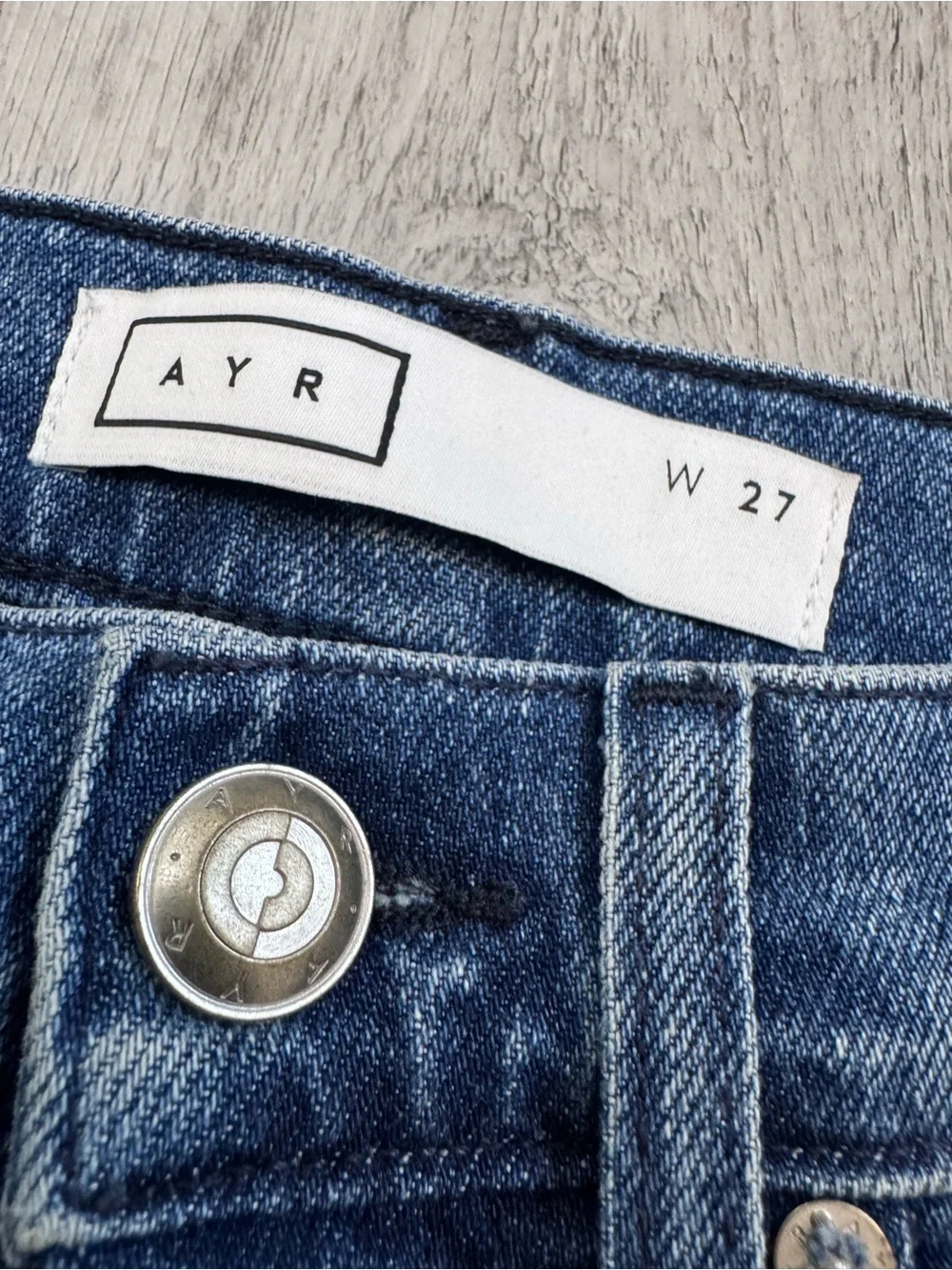 AYR Secret Sauce Wide Leg Flare Jeans in Medium Blue Wash - Picture 2 of 10